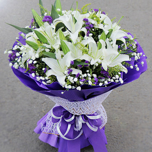 香水百合鲜花速递全国绍兴鲜花宁波余姚花店温州送花嘉兴鲜花速递