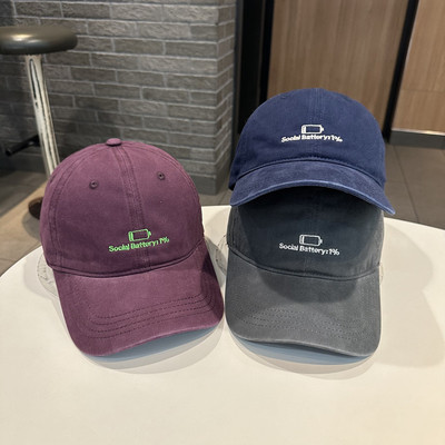 字母刺绣街头春夏季遮阳鸭舌帽