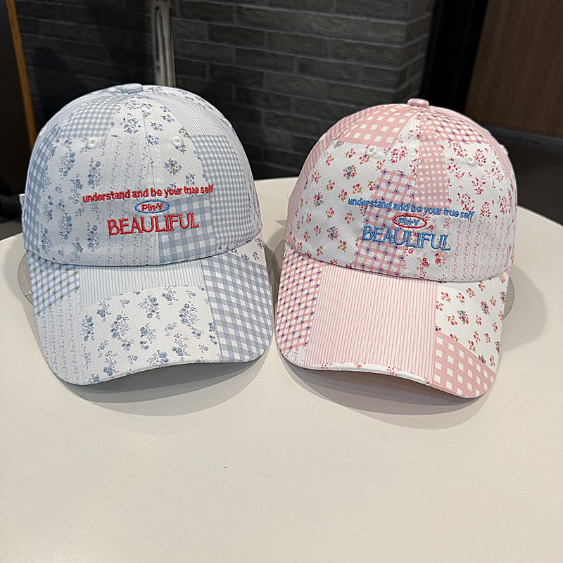 可爱仙女风韩版碎花字母棒球帽