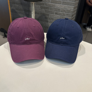 棒球帽女简约小字母plus韩版 潮搭青年遮阳帽男 休闲弯檐帽街头时尚