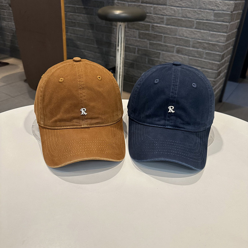 韩版简约小R金属标青年棒球帽