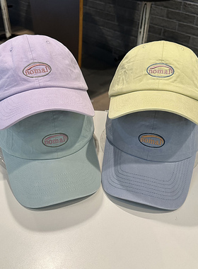 nomal字母彩色系韩版时尚街头青年情侣棒球帽春夏季出游ins风潮搭