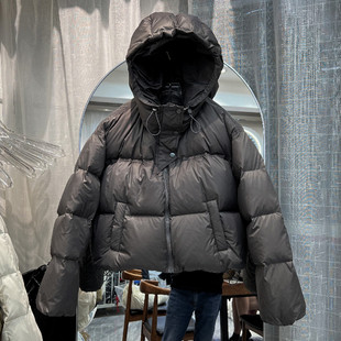 冬季新款韩版防风连帽羽绒服女短款加厚保暖90白鸭绒小个子面包服