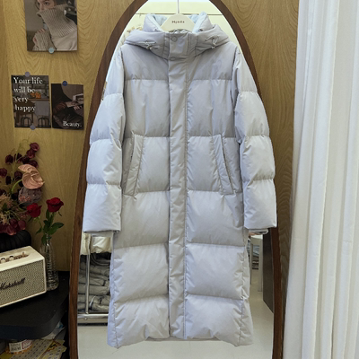 长款过膝连帽大码加厚男女羽绒服