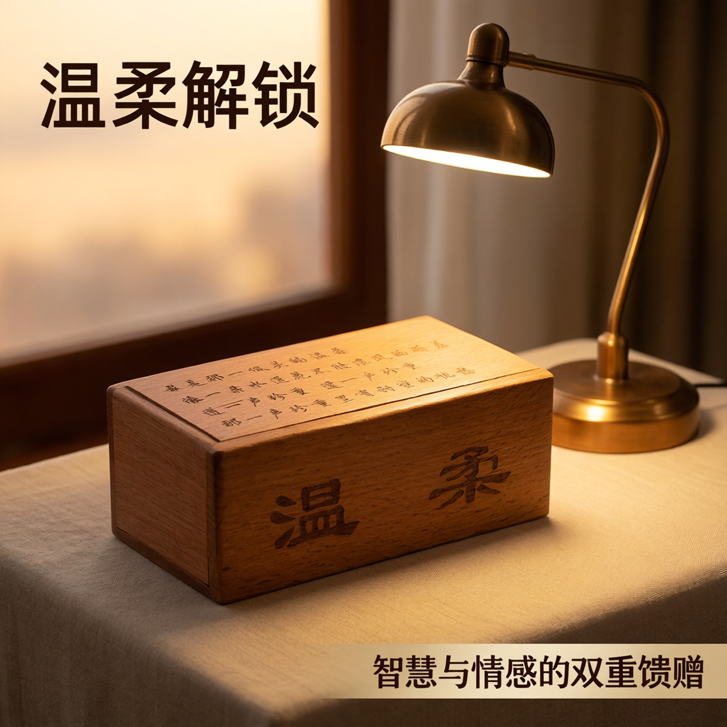 神秘宝盒孔明锁鲁班锁温柔解锁机关盒子单开三开魔盒积木智力玩具