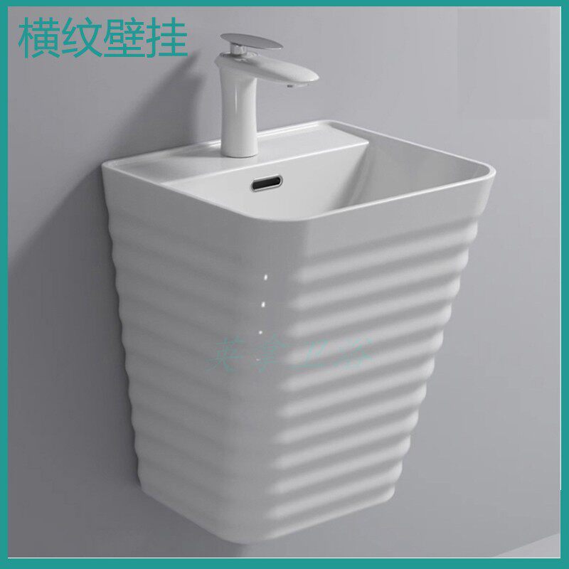 壁挂式陶瓷一体式洗手盆欧式