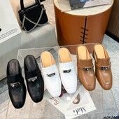 现货高定 女潮 欧美高跟穆勒凉拖鞋 KELLY扣外穿包头半拖鞋 夏新款