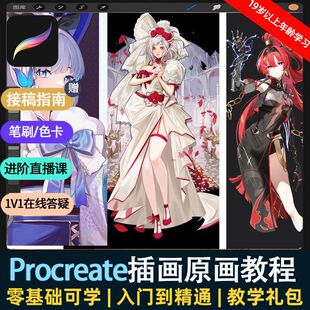 procreate课程ipad零基础教程二次元原画平板插画设计Q版原画教程