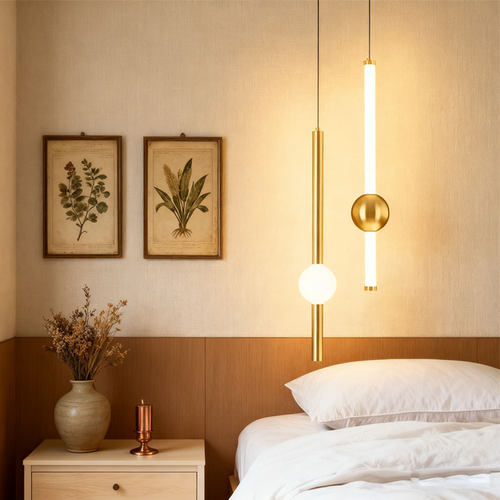 卧室床头小吊灯创意个性吊线长线led餐厅吧台吊灯北欧极简床头灯