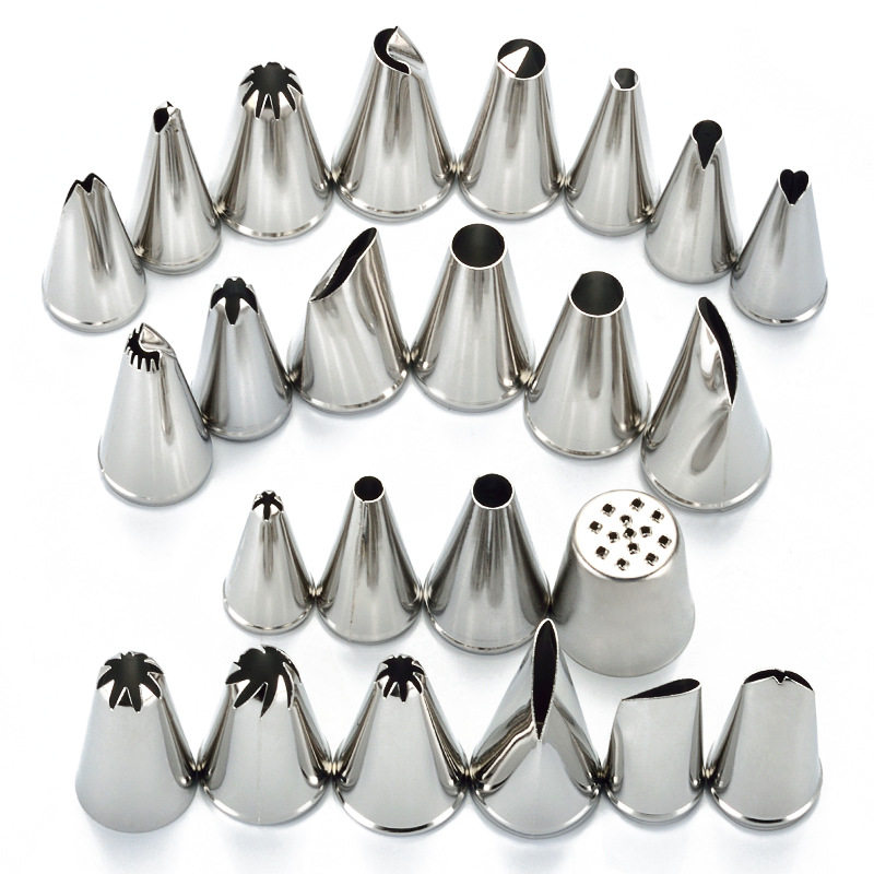 6齿8齿裱花嘴中号蛋糕奶油玫瑰花曲奇泡芙溶豆挤花嘴单个烘焙工具