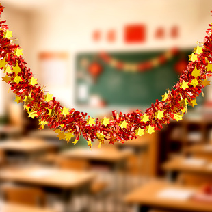 2026新年装饰灯笼过年拉花马年开门红幼儿园教室氛围布置春节彩带
