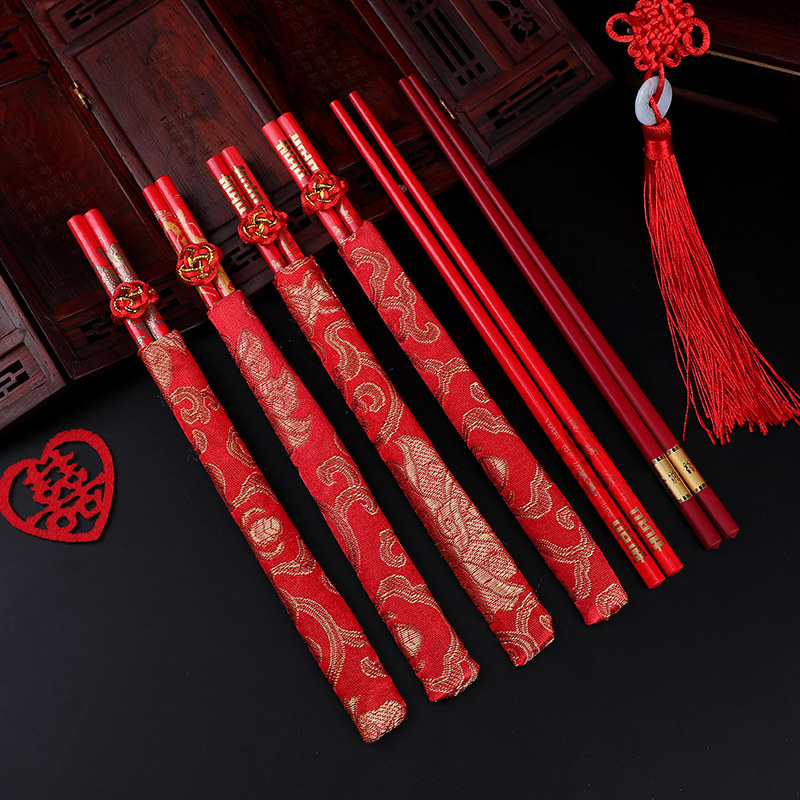 喜碗对碗筷子一对喜字新娘陪嫁图片