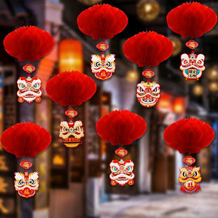 新年灯笼挂饰2026新款小红灯笼布置装饰庙会氛围开业户外布置挂件