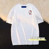 2025新款 纯棉短袖 t恤男生夏季 休闲潮牌潮流宽松透气夏天体恤衣服