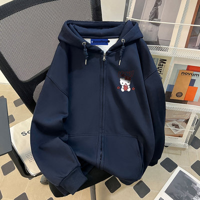 重磅纯棉秋冬加绒加厚连帽卫衣男