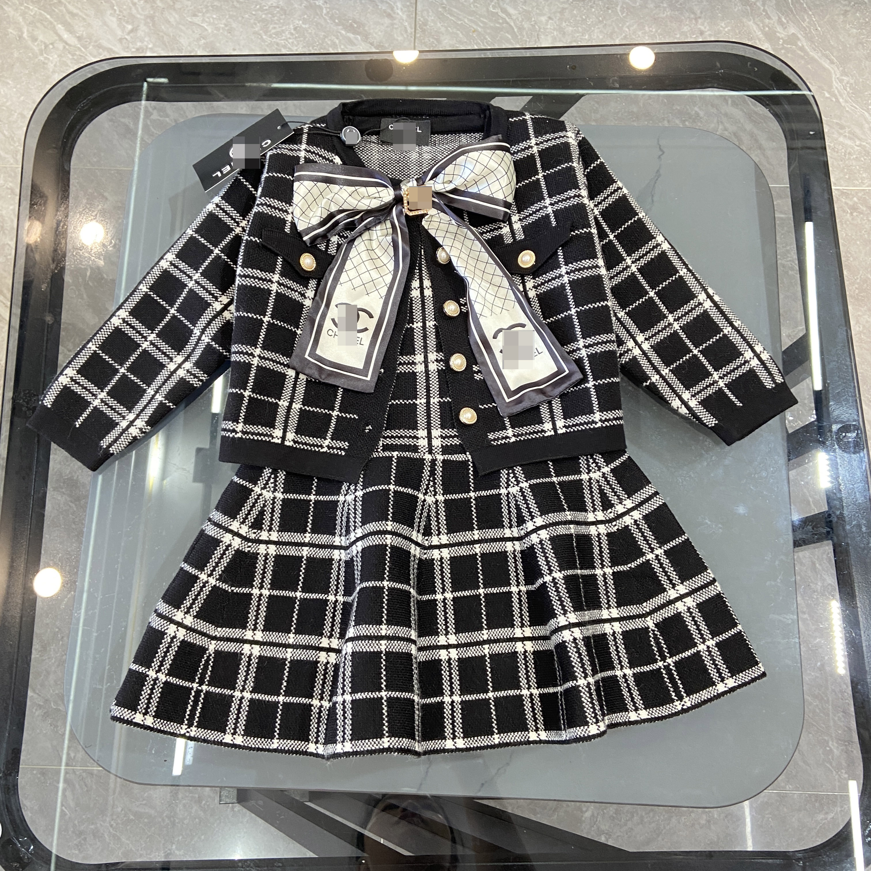 小香风格子套装气质套装