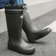胶鞋 锯齿防滑大底水鞋 雨靴防水防滑户外雨天外穿纯色雨鞋 高筒男士