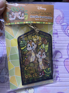 香港采购现货迪士尼八达通卡套亚克力公交卡套奇奇蒂蒂唐老鸭镜子