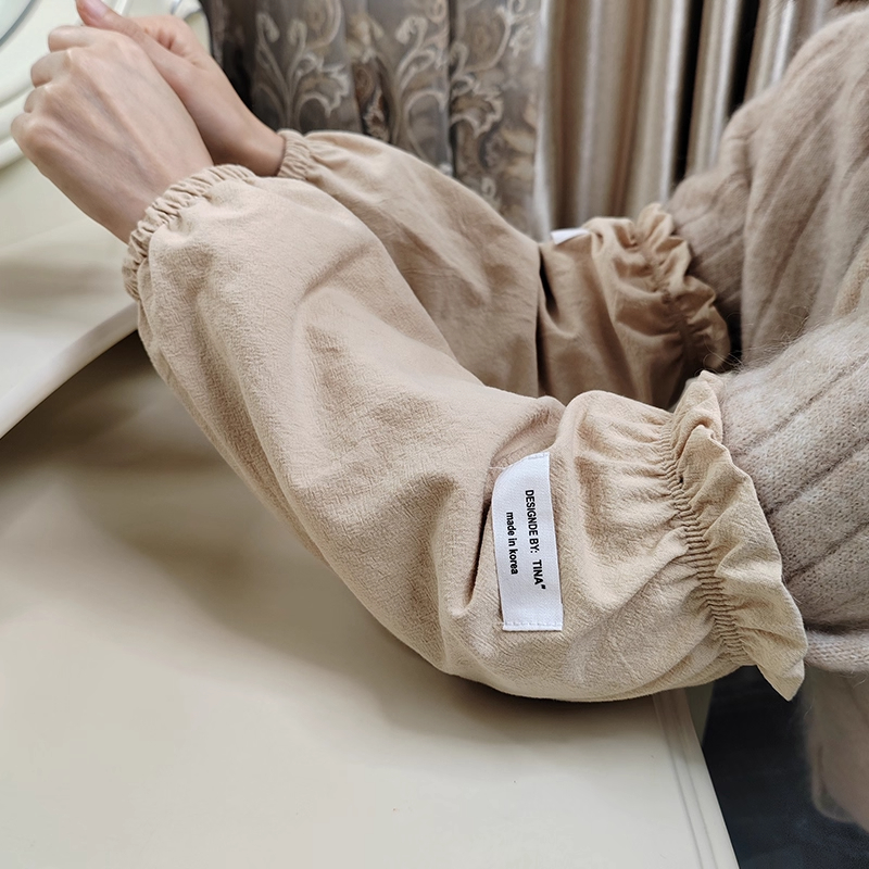 秋冬季女长款袖套防脏耐磨