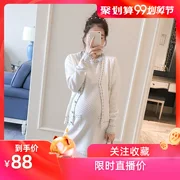 Váy bà bầu Tutu 2019 thời trang mới phù hợp với phiên bản Hàn Quốc của bà bầu mặc mùa thu lỏng hai mảnh - Áo thai sản