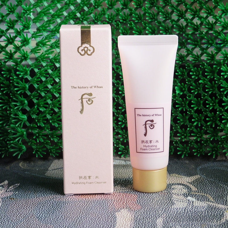 香港正品代购韩国whoo洁面滋润保湿除污垢补水泡沫水妍洁面乳中样