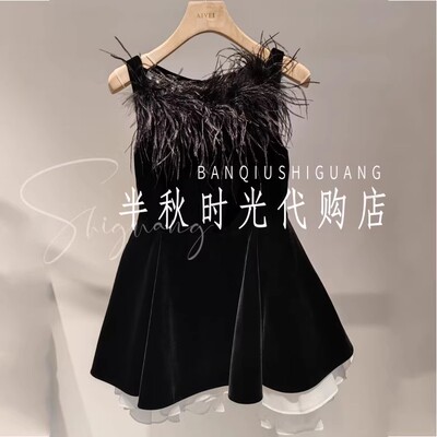 （小魔女）现货XRV7L23A原2680艾AIV双皇冠正品25冬丝绒连衣裙