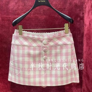 LeFame拉飞姆专柜正品2026春LF26C31SS094彩色格纹半裙 原1595