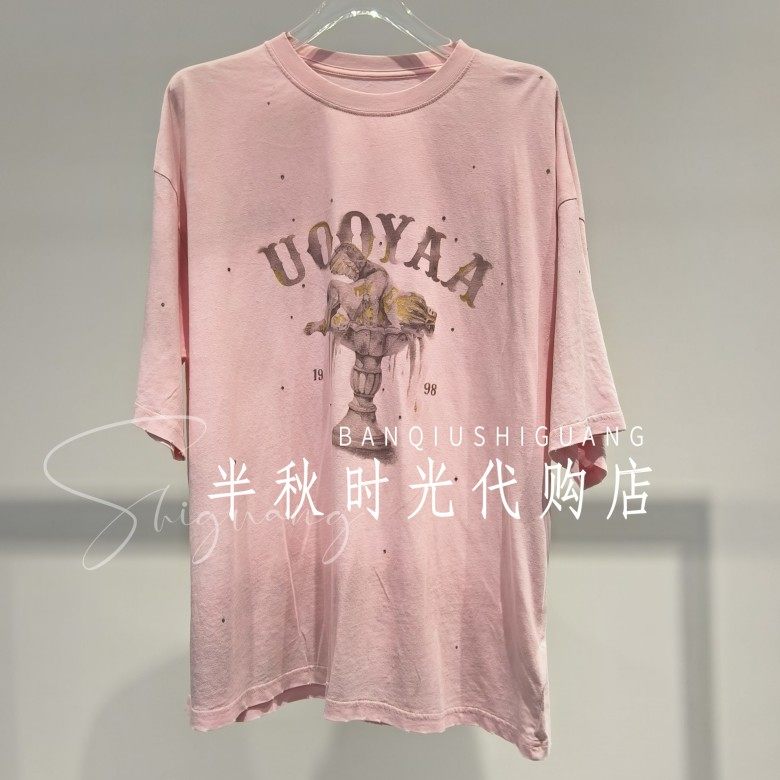 UOOYAA乌丫专柜正品2026夏UY26222T163182烫钻小天使T恤 原1399
