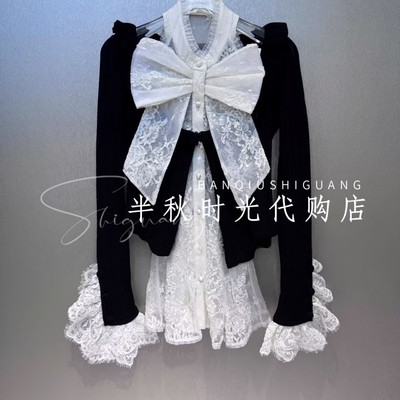 （小魔女）LeF拉**菲姆OG线25秋装OG25Q11ZM076原2499蕾丝蝴蝶