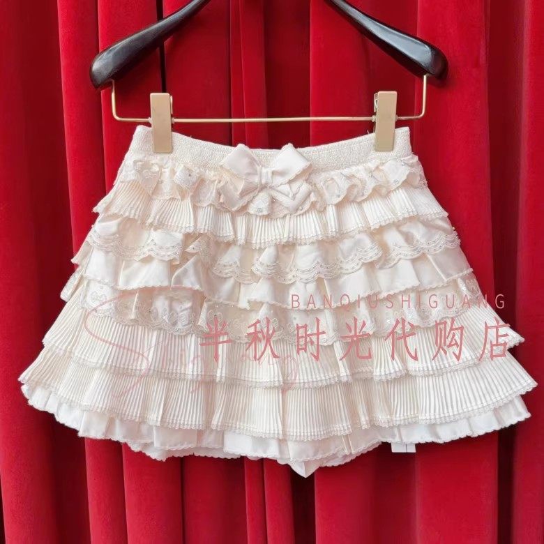 （小魔女）FF25D11SS078原1995Lefame拉飞姆正品25冬1绣花层半裙