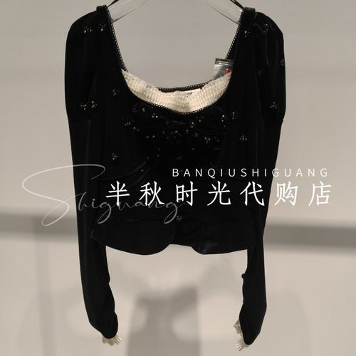 （小魔女）FF25D41SB062原1895Lefame拉飞姆25冬一字肩上衣