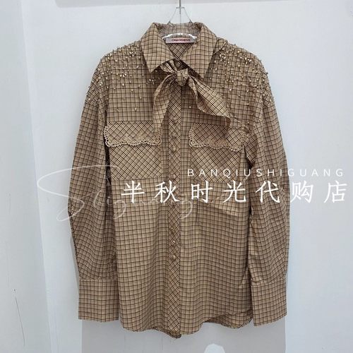 （小魔女）特价！Leae拉**飞姆25年秋衬衫OG25Q11SB001-1499