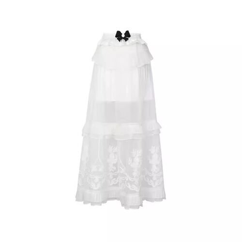 LeFame拉飞姆国内专柜代购26夏欧根纱绣花半裙LF26X01SS175原2695