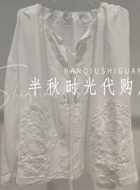 (小魔女)Y1625322-2999YOU尾双皇冠专柜正品25秋无事瞎说刺绣衬衫