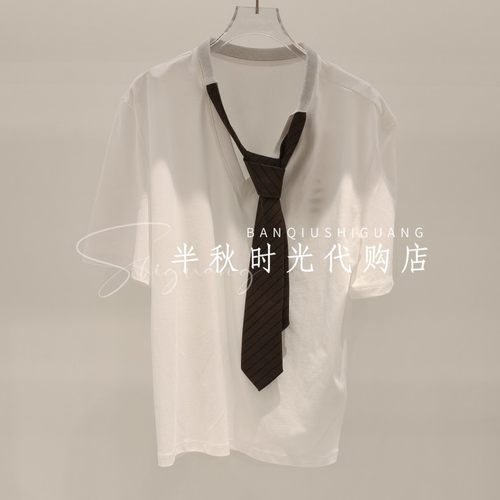YOUWEI 有尾 2026夏 复古领带短袖T恤 Y1126211 原999