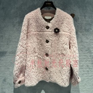 （小魔女）LF25D21KC216原3695Lefame拉飞姆25冬名媛花朵短外套