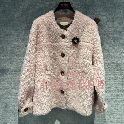 （小魔女）LF25D21KC216原3695Lefame拉飞姆25冬名媛花朵短外套