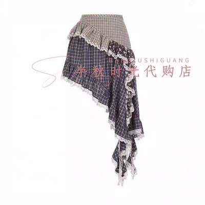 （小魔女）LeFame拉飞姆26春装碎花格纹半身裙LF26C41SS070原1795