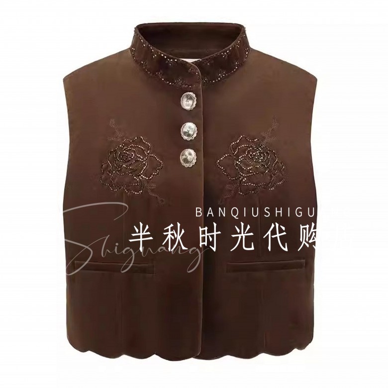 (小魔女)LeFe拉**飞姆专柜正品25冬丝绒马甲OG25D11SM025--1499