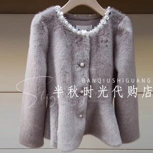 25冬钉珠环保皮草 XRV7P08B原2280艾AIV双皇冠专柜正品 小魔女