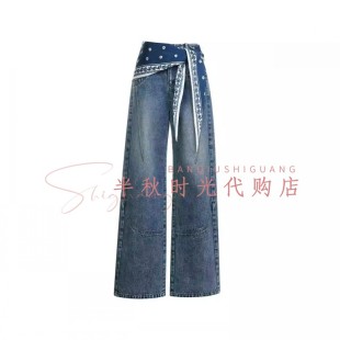 LeFame拉飞姆2026春装 LF26C51NP267原1895 阔腿休闲牛仔裤