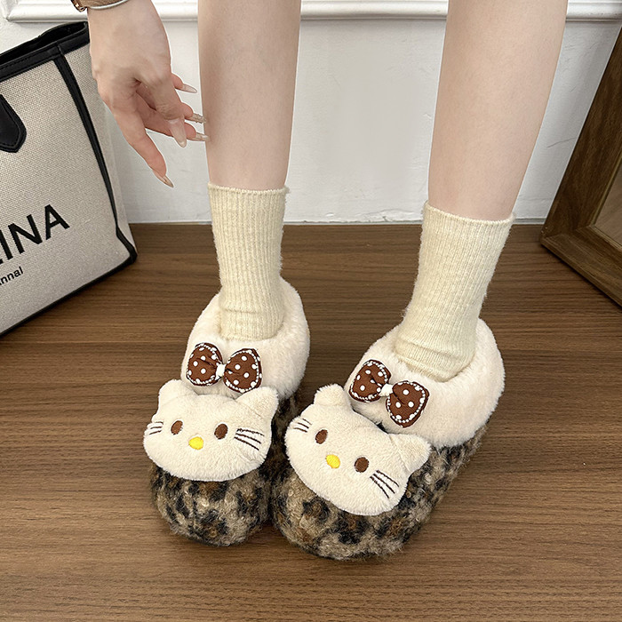 厚底加绒可爱毛毛鞋女冬外穿2025新款一脚蹬勃肯鞋毛绒棉鞋豆豆鞋,女鞋,棉鞋,淘宝优惠券,粉丝福利购,淘宝优惠卷