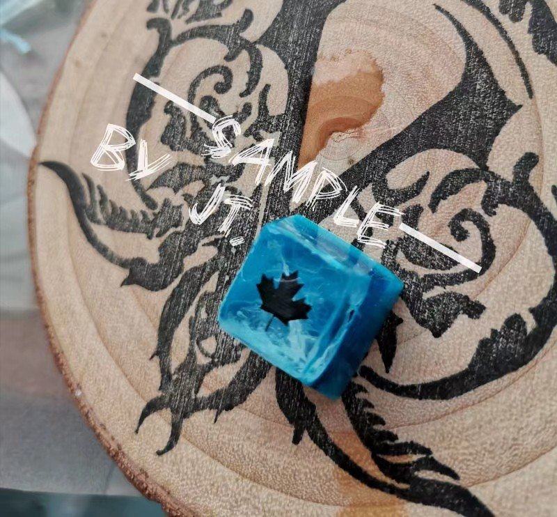 砚池寄售江豚彩虹六号手作定制机械键盘墨冰/冰河键帽