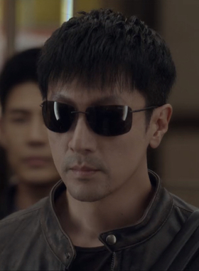 方脸男女通用树脂张鲁一墨镜