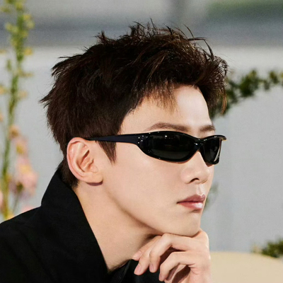 白敬亭同款墨镜男款痞帅高级感复古猫眼户外徒步防紫外线太阳眼镜