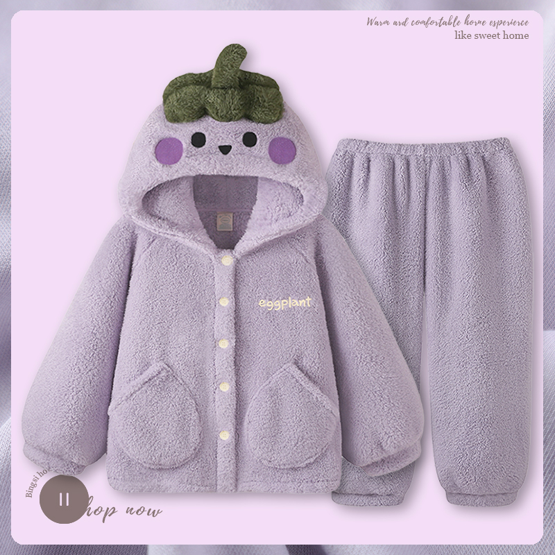 新款珊瑚绒睡衣女冬季家居服