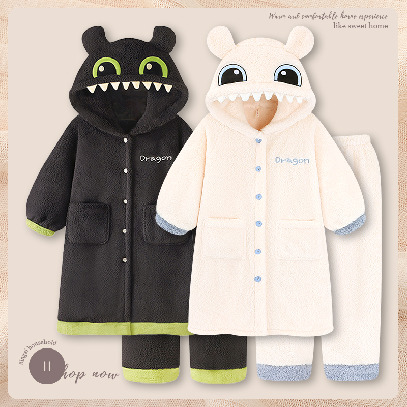 新款珊瑚绒情侣睡袍女冬季