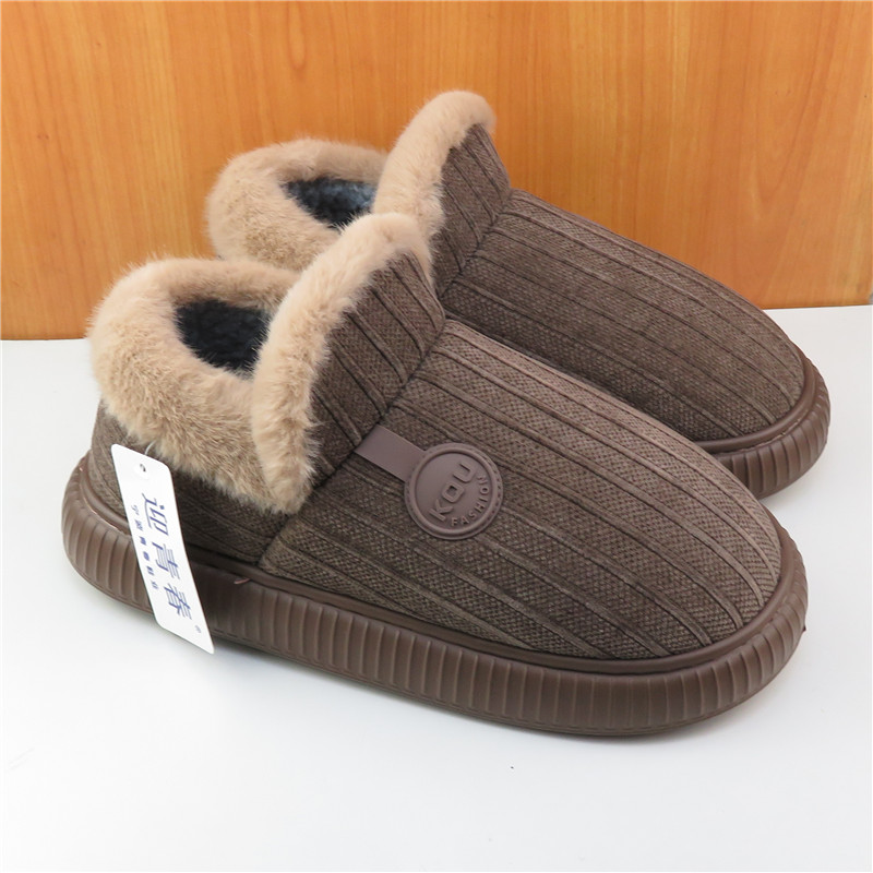 冬季加厚加绒保暖包跟棉鞋