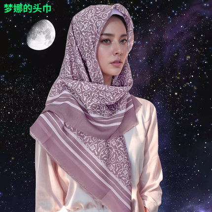 50色110*110cm巴厘纱印花方巾围巾经典花边围巾包头巾巴黎纱方巾