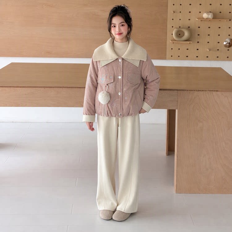 棉小香风无女10岁普通外套